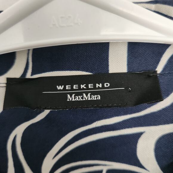 Weekend Max Mara Babila Silk-Twill Button Down Shirt M Designer Quiet Luxury - Picture 3 of 7